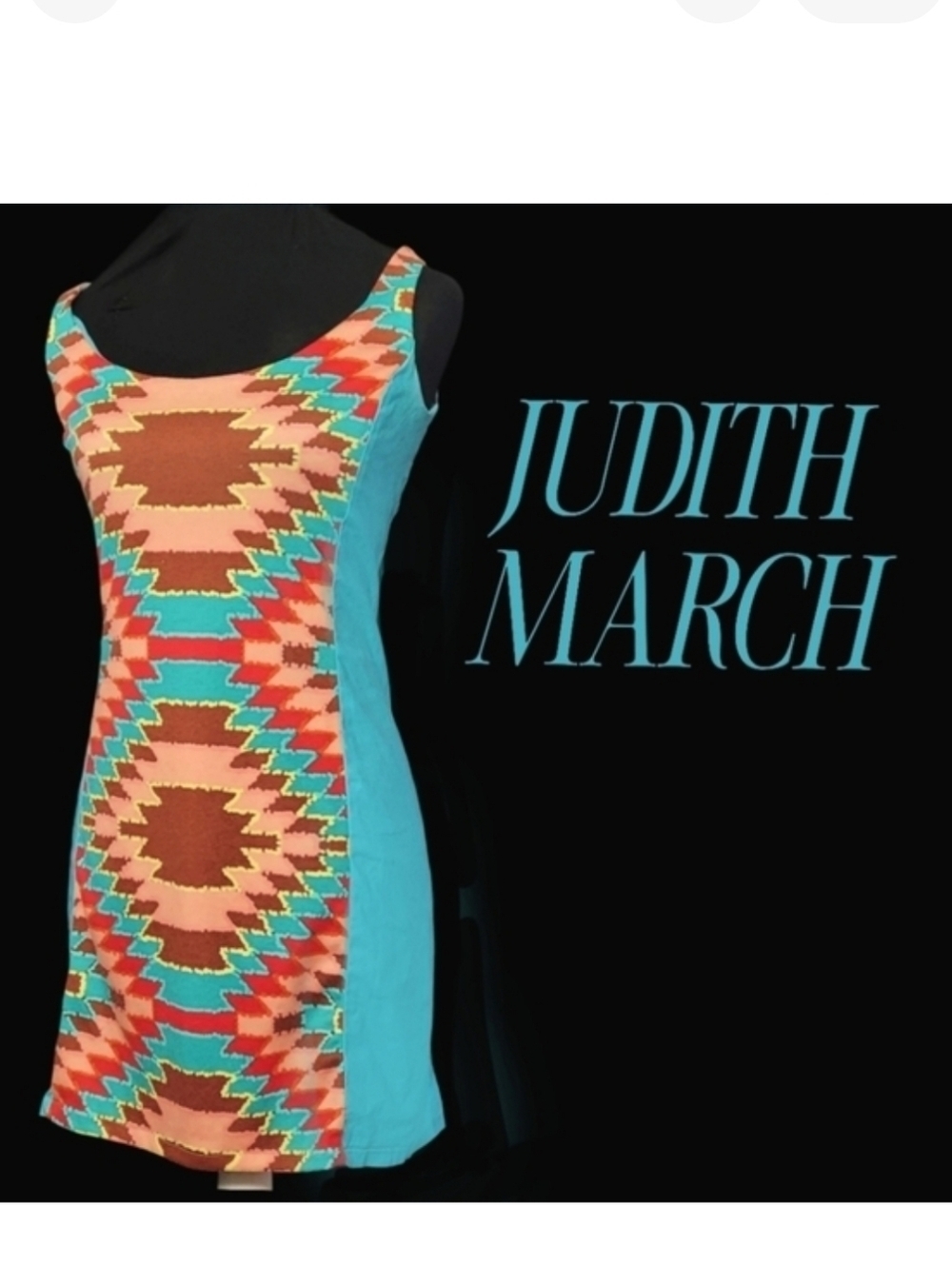 Judith March Colorful Aztec Tank Dress